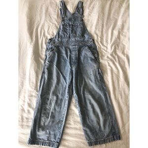 Vintage GAP Light Wash Distressed Denim Jean Overalls XS